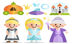 9 flat Cinderella role and props ve 9 flat Cinderella role and props ve